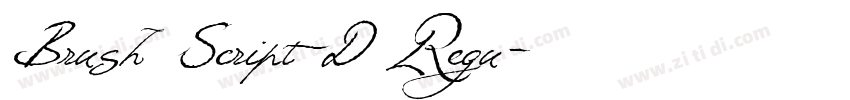 Brush Script D Regu字体转换